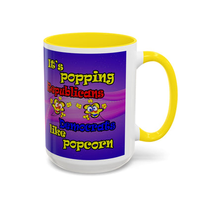 popping like popcorn - Accent Mug (purple-pink wave)