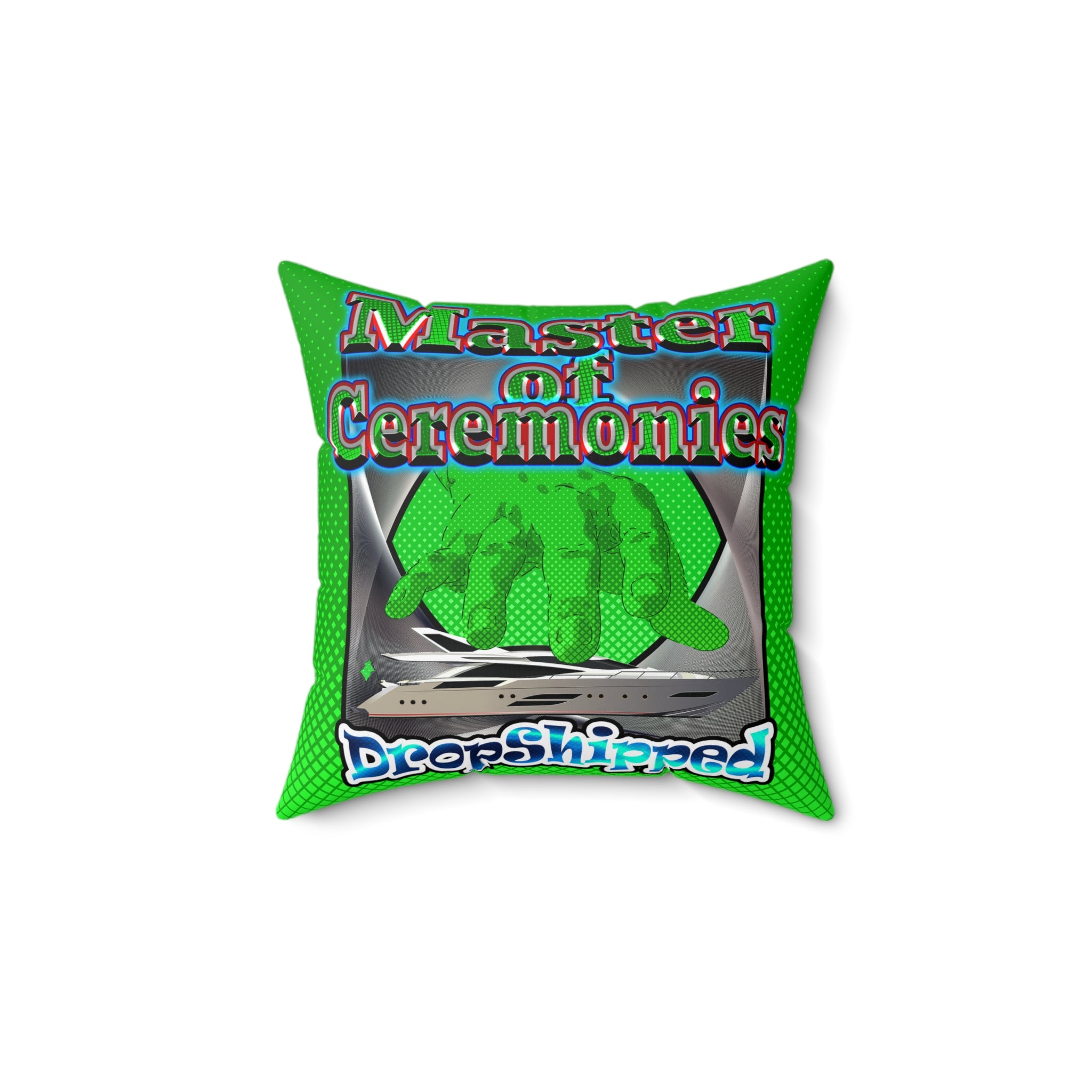 logo - Spun Polyester Square Pillow - (logo green)