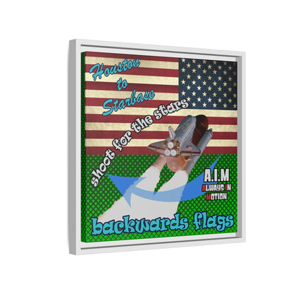 shoot for the stars - framed canvas art (logo green)