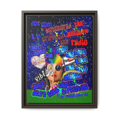 drop the beat - framed canvas art ('snoops' background)