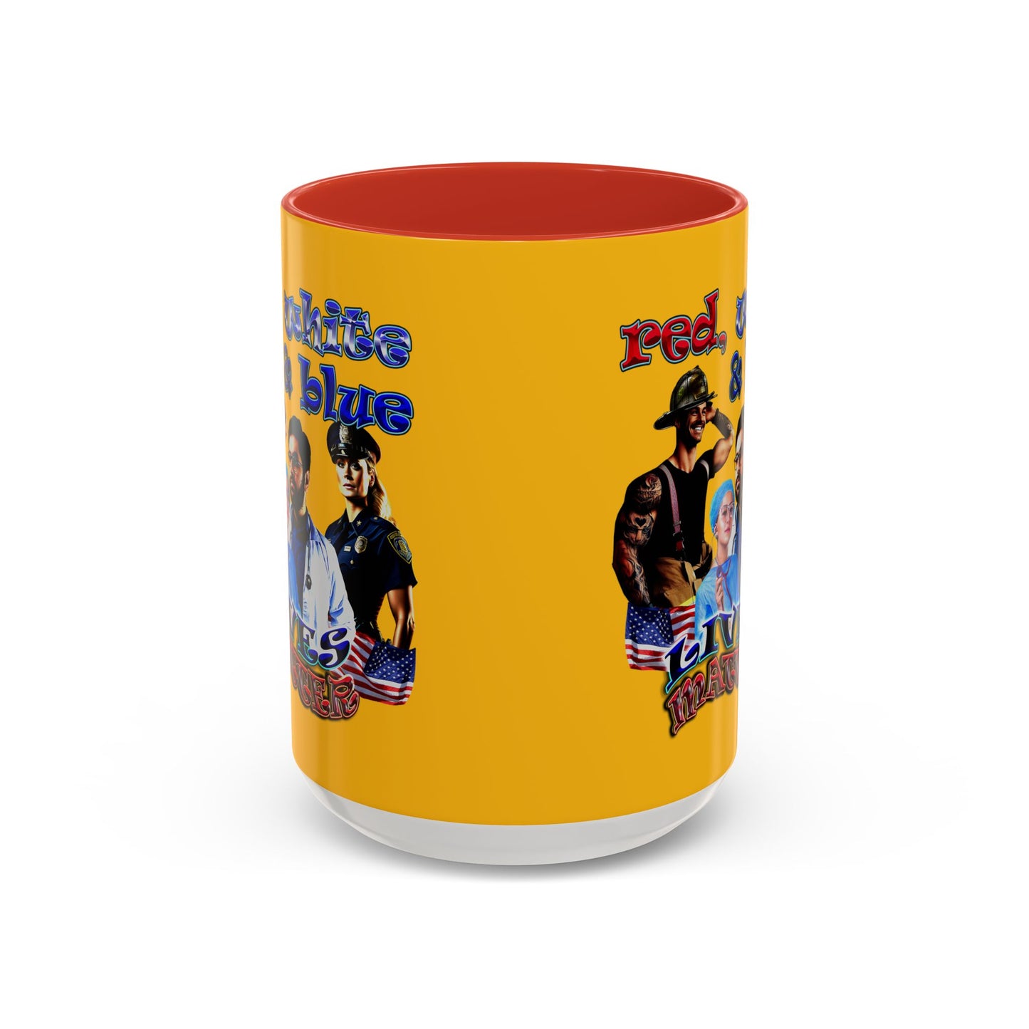 rw&b lives matter - Accent Mug (yellow)