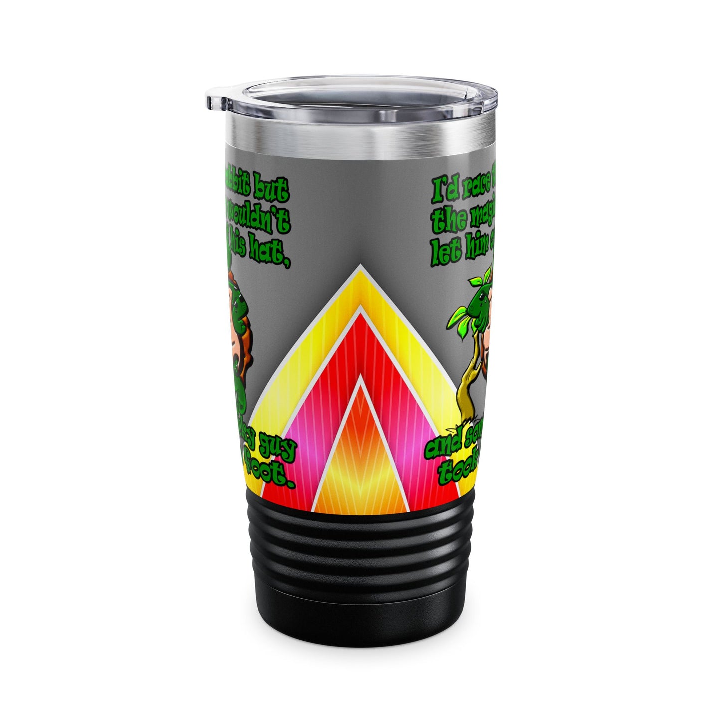 turtle race - Ringneck Tumbler, 20oz (rainbow split)
