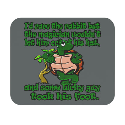 turtle race - Mouse Pad (Rectangle) (dark grey)