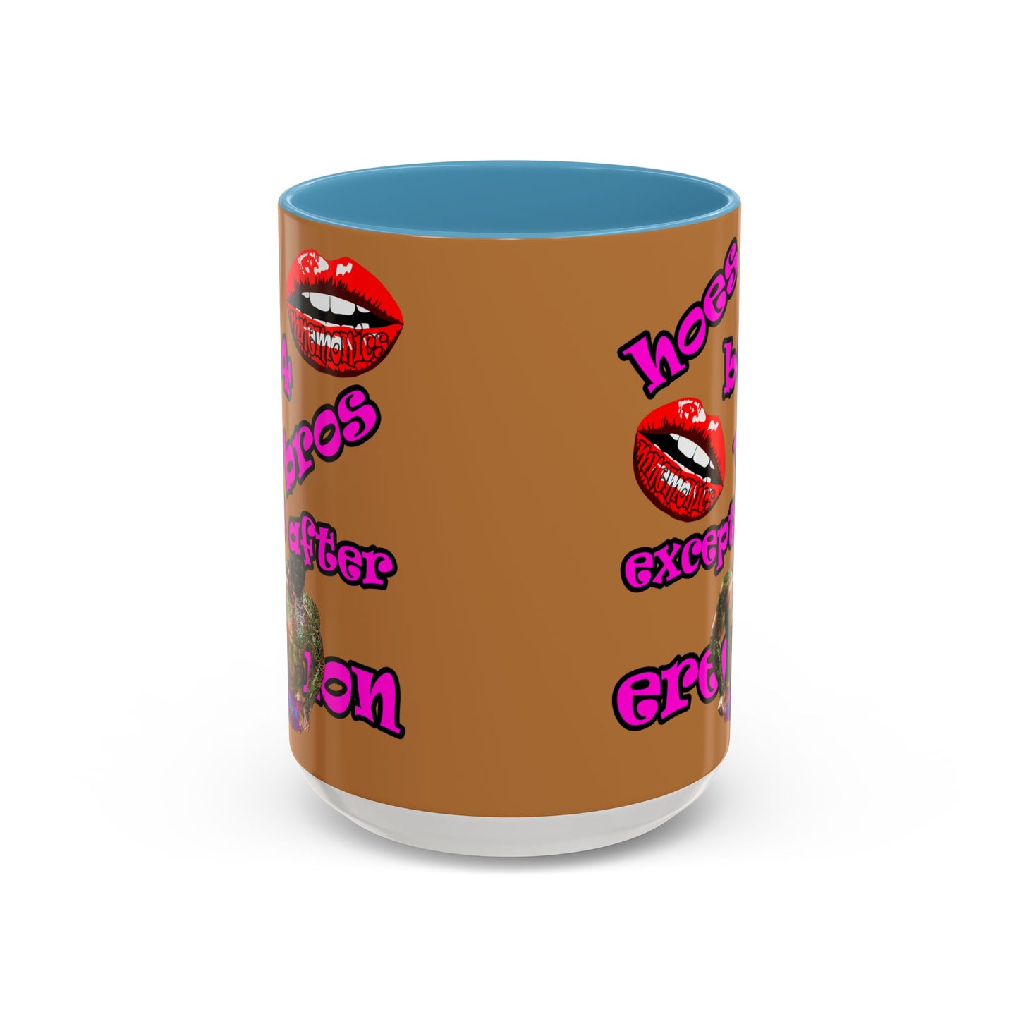 hoes b4 bros - Accent Mug (light brown)