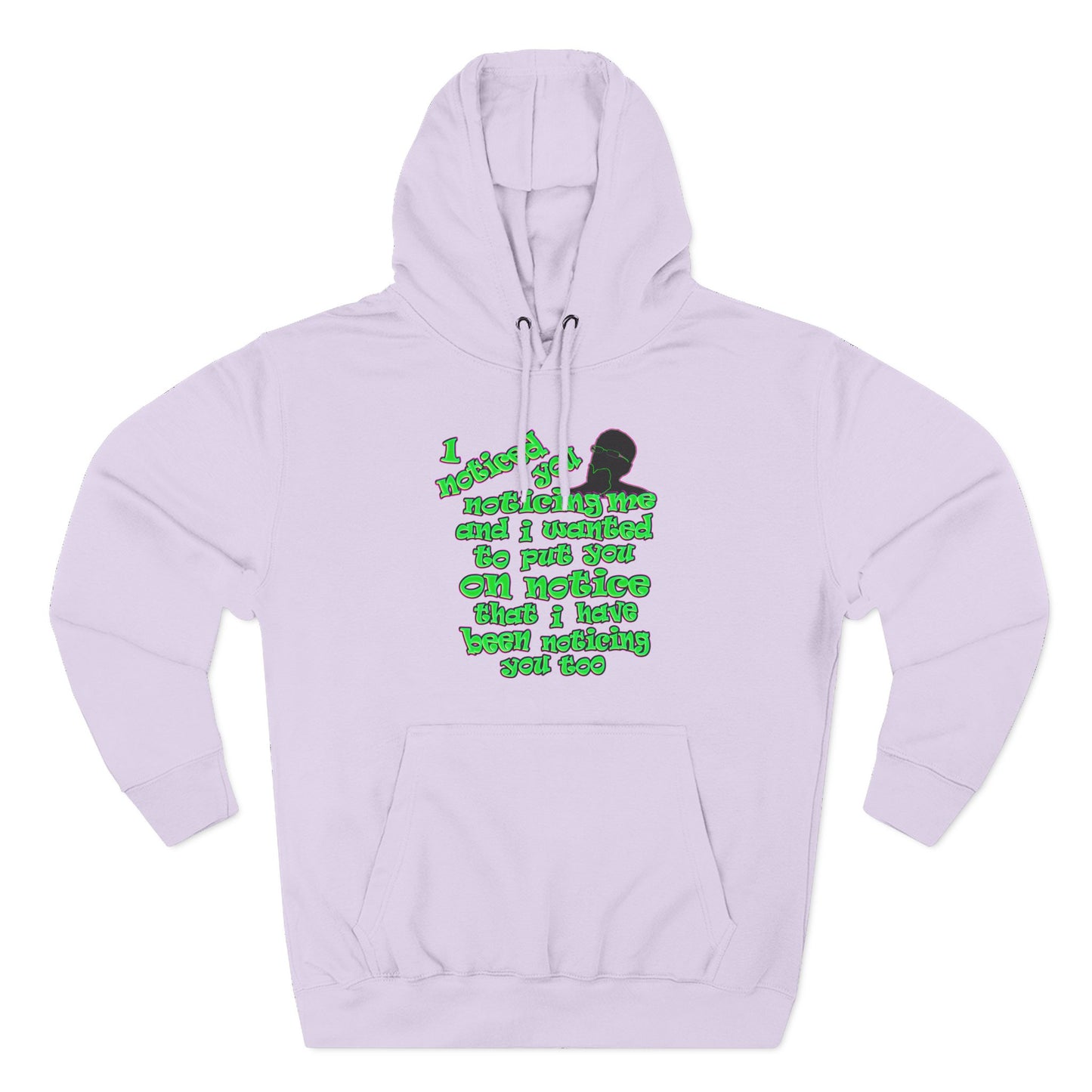 noticed you noticing - Three-Panel Fleece Hoodie