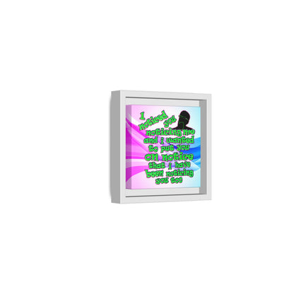noticed you noticing - framed canvas art (light blue-pink wave)
