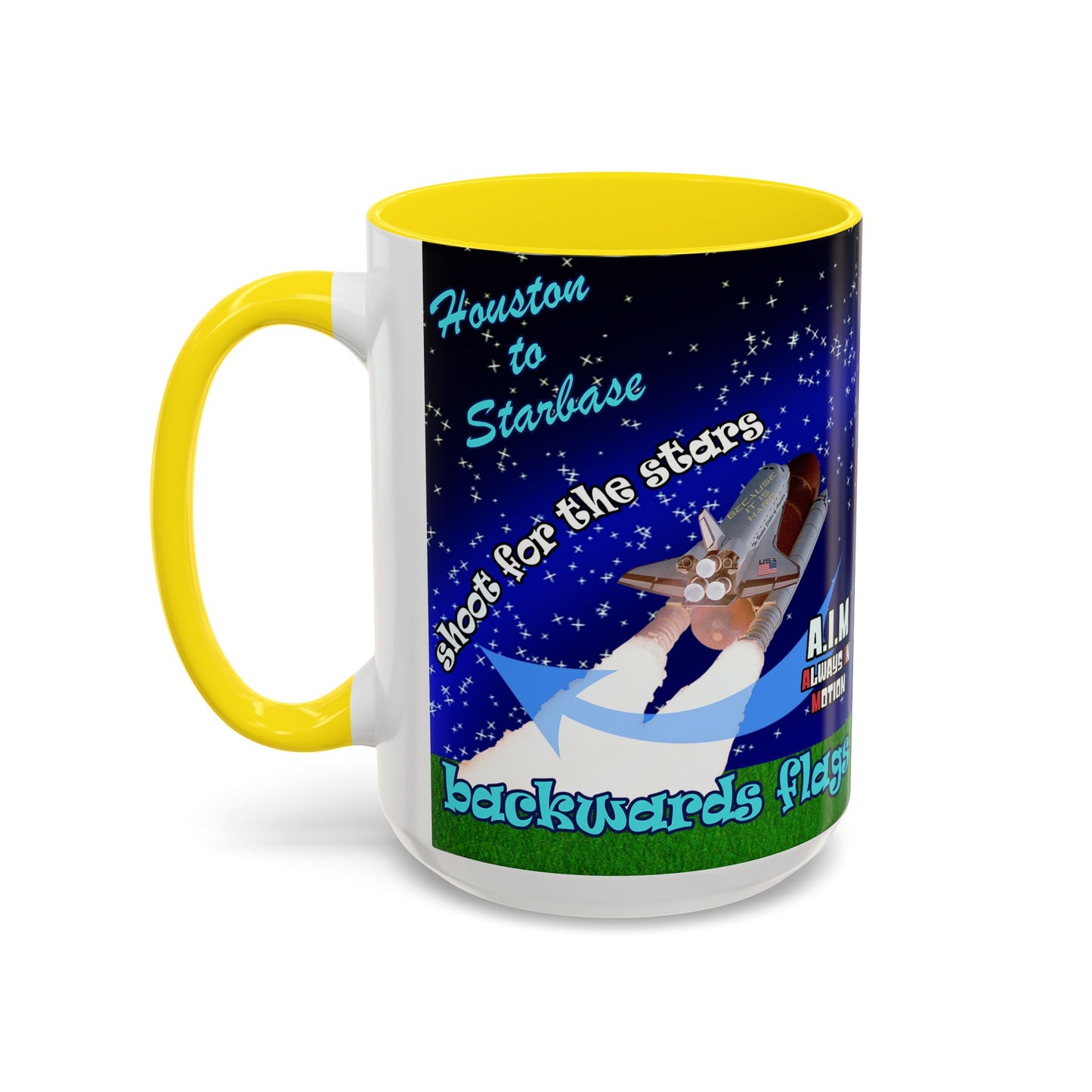 shoot for the stars - Accent Mug ('snoops' background)