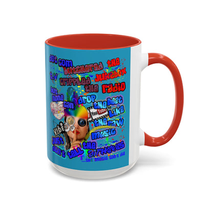 drop the beat - Accent Mug (turquoise)