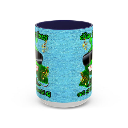 disc jockey - Accent Mug (faded dark blue)