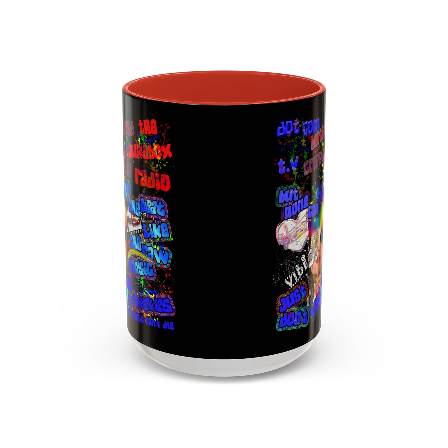drop the beat - Accent Mug (black)