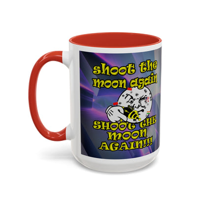 shoot the moon again - Accent Mug (grey-pink wave)