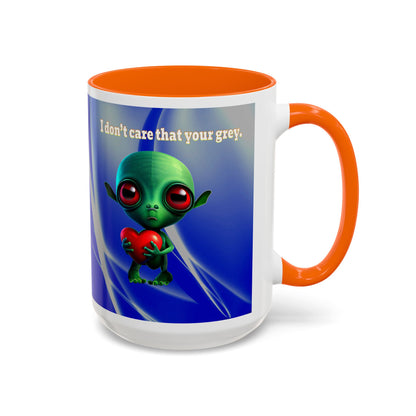 I don't care that your grey - Accent Mug (blue-white wave)