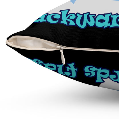 shoot for the stars - Spun Polyester Square Pillow - (black)