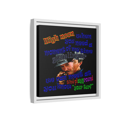 high noon - framed canvas art (black)
