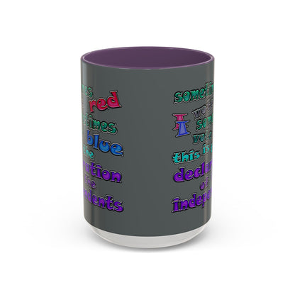 declaration of the independents - Accent Mug (dark grey)