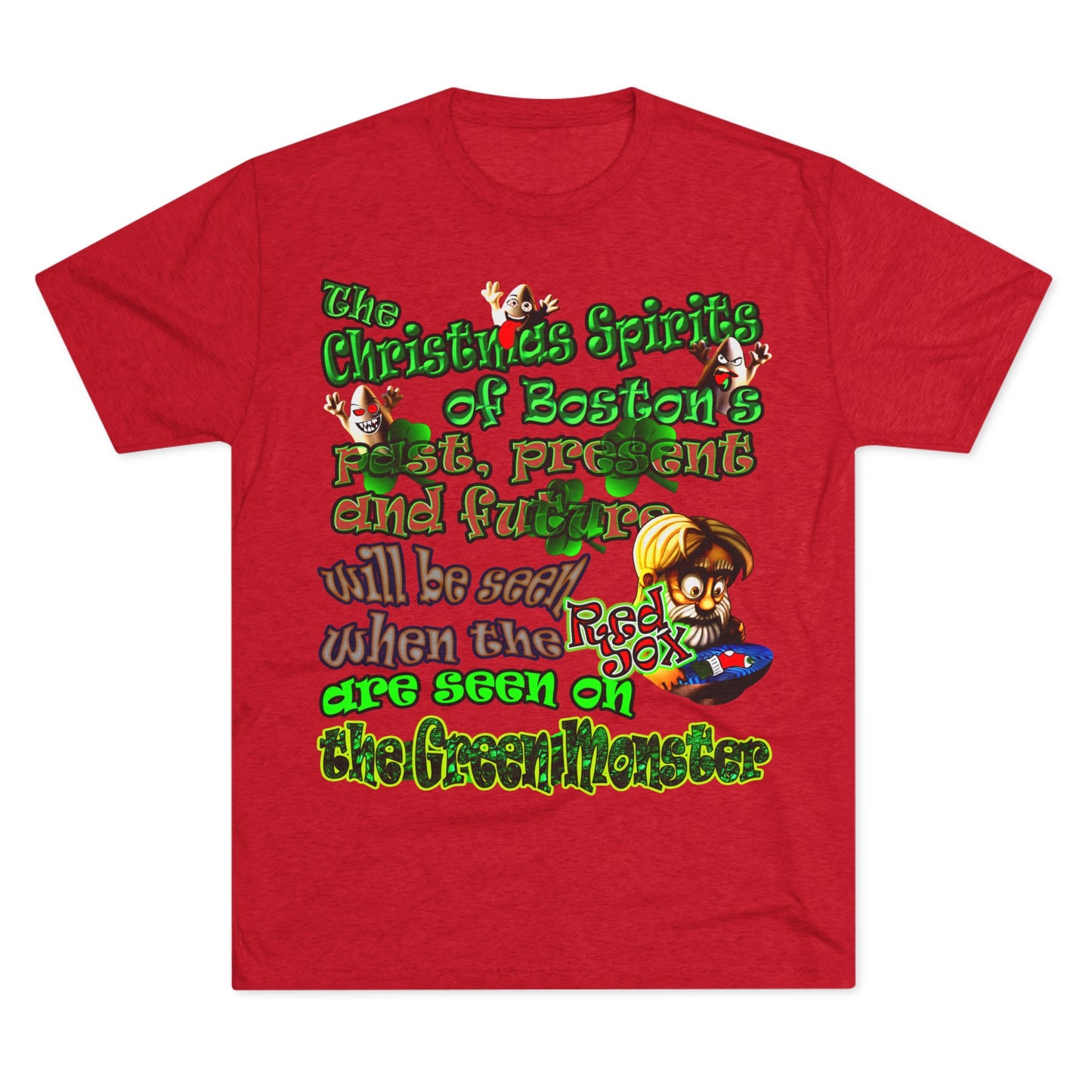 christmas spirits of boston - Unisex Tri-Blend Crew Tee