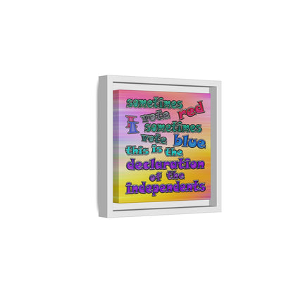 declaration of the independents - framed canvas art (color blur)