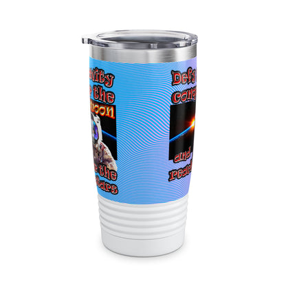 defy conquer reach - Ringneck Tumbler, 20oz (light blue-purple wave)