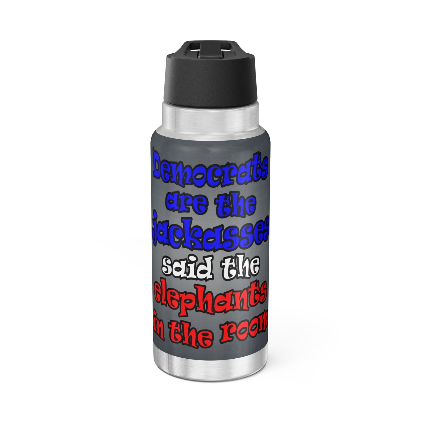 donkeys and elephants - Gator Tumbler, 32oz  (grey-light grey)