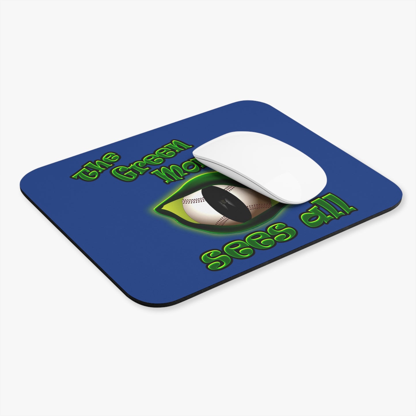 green monster - Mouse Pad (Rectangle) (dark blue)