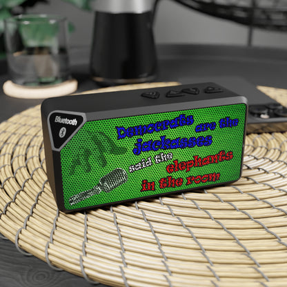 donkeys and elephants - Jabba Bluetooth Speaker (green turf)