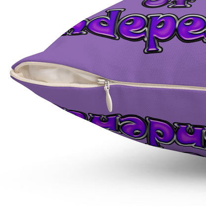 declaration of the independents - Spun Polyester Square Pillow - (light purple)