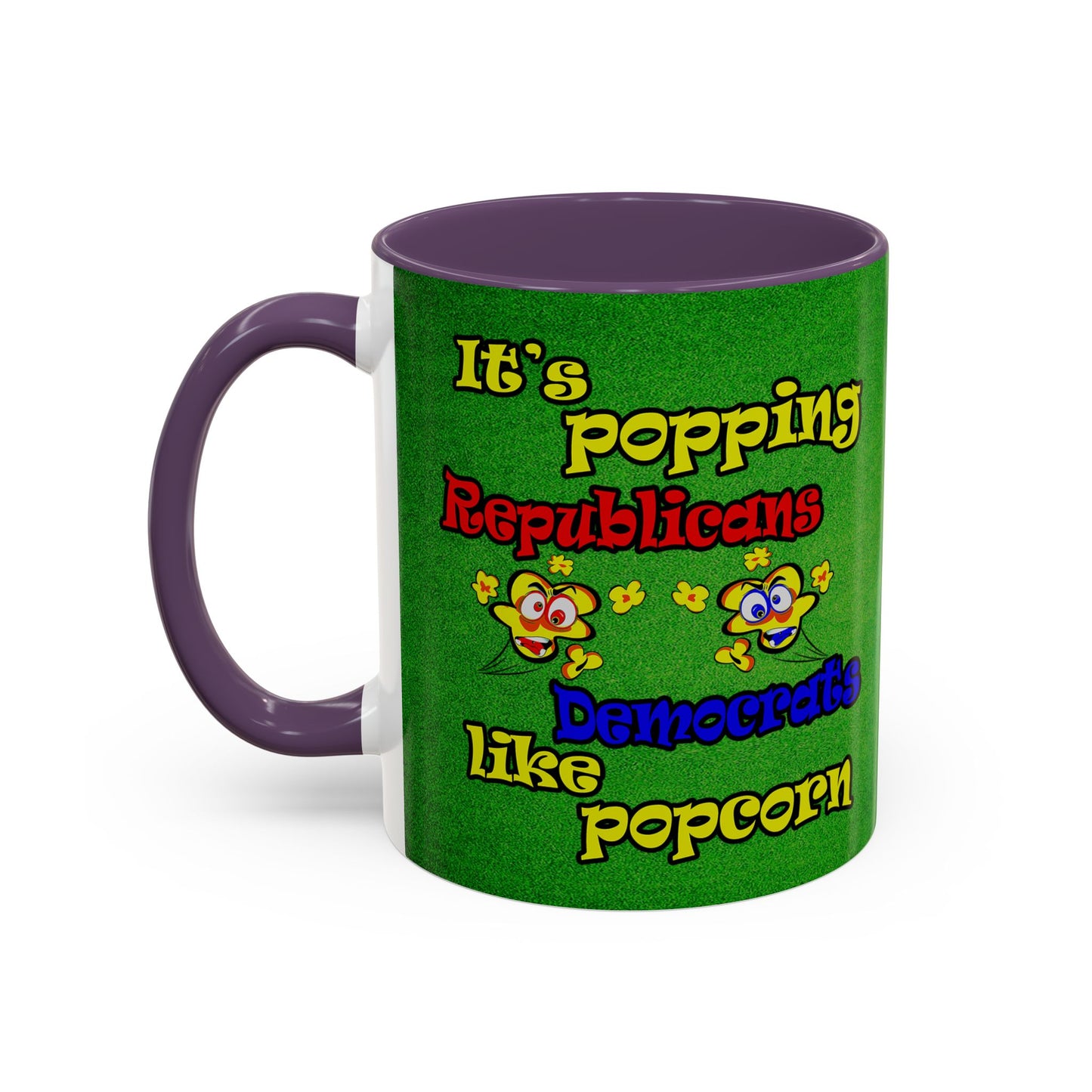 popping like popcorn - Accent Mug (green turf)