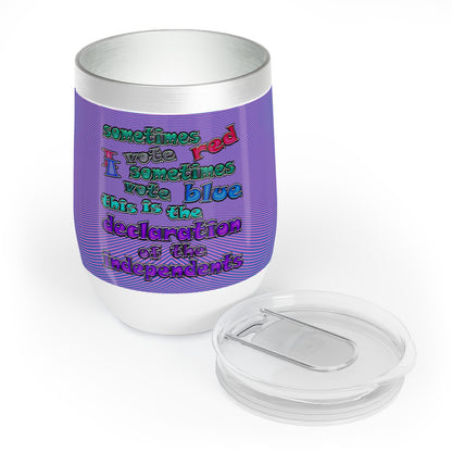 declaration of the independents - Chill Wine Tumbler (light blue-purple wave)