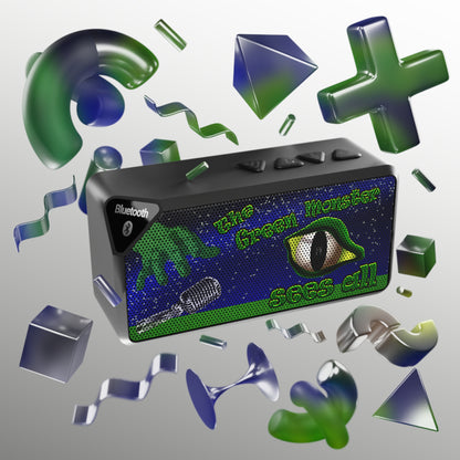green monster - Jabba Bluetooth Speaker ('snoops' background)