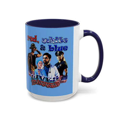rw&b lives matter - Accent Mug (light blue)