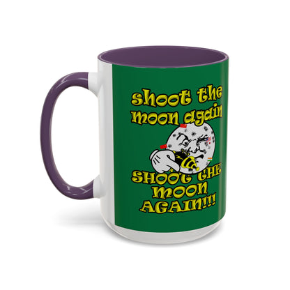 shoot the moon again - Accent Mug (dark green)