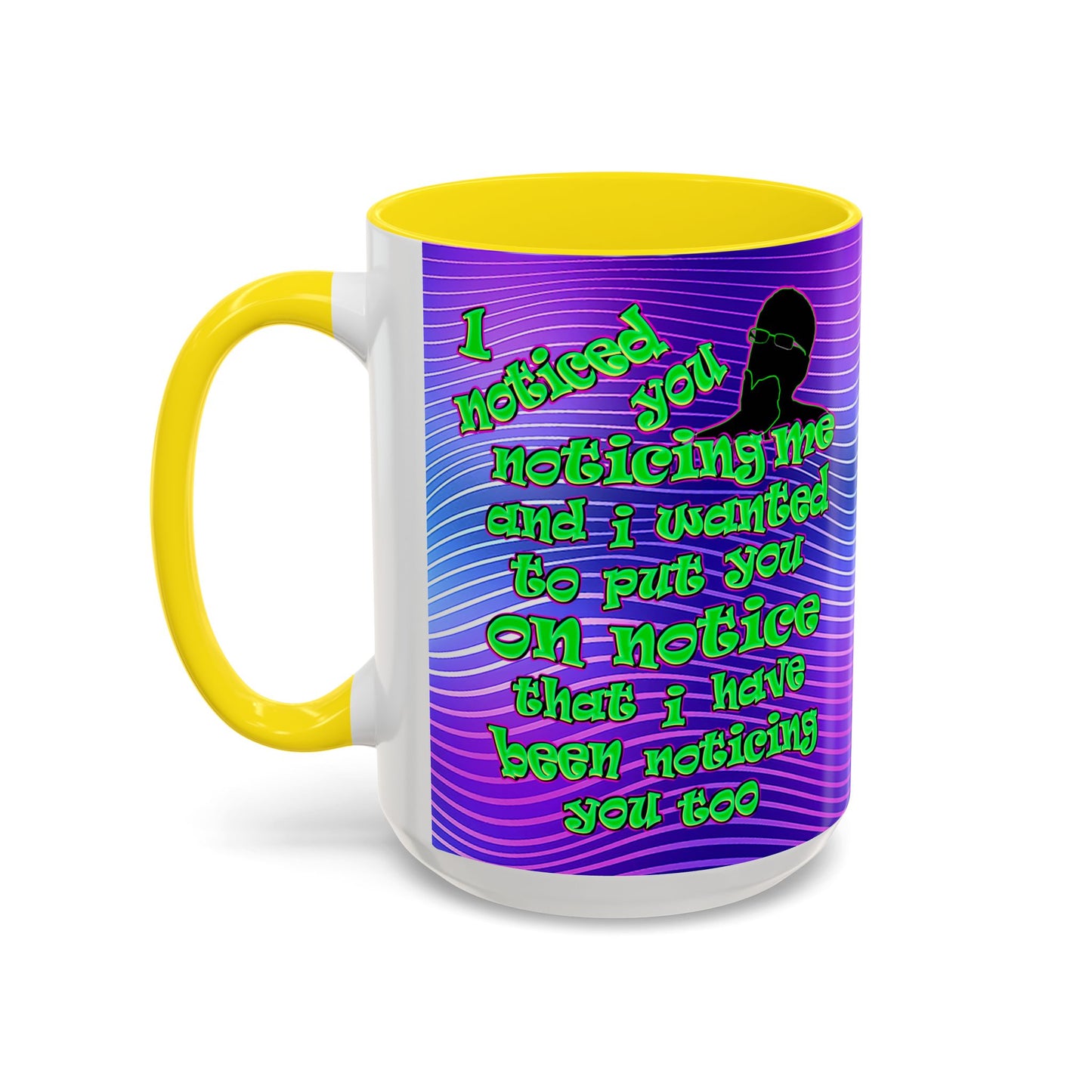 noticed you noticing - Accent Mug (purple wave)