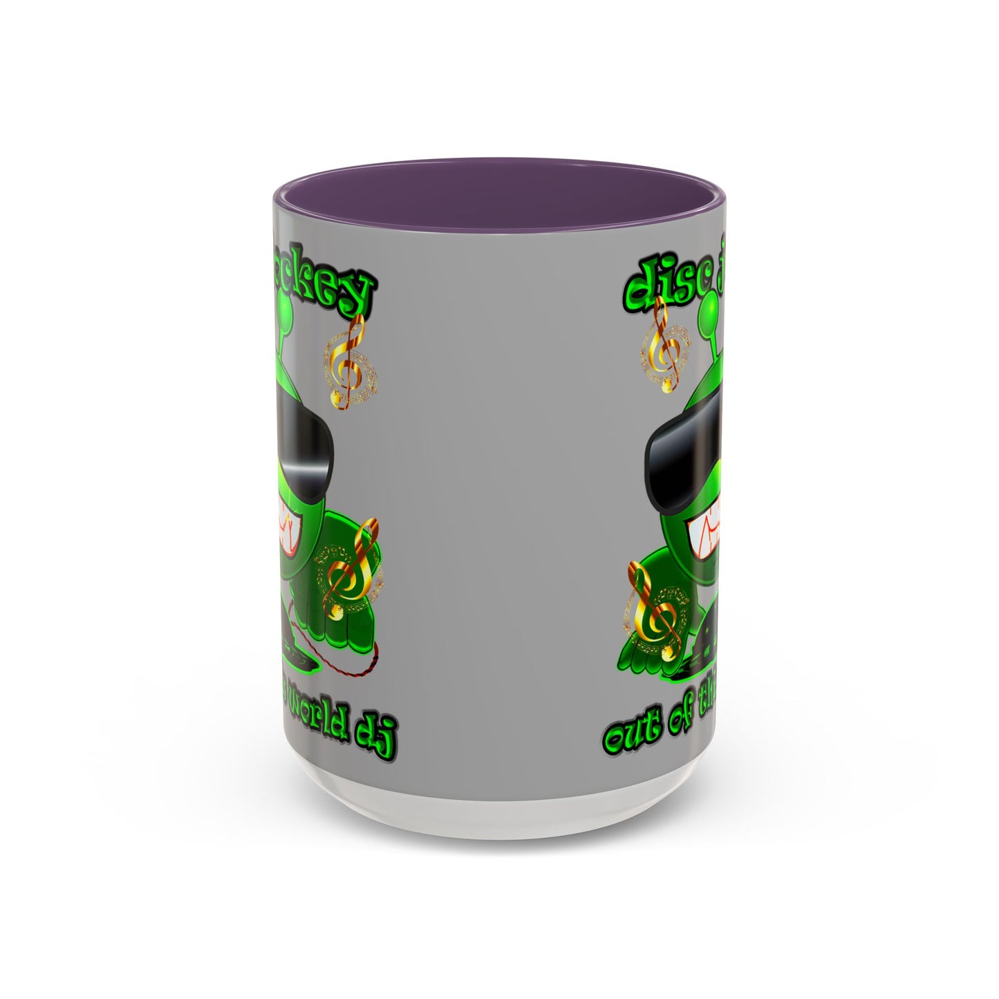 disc jockey - Accent Mug (light grey)
