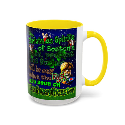 christmas spirits of boston - Accent Mug ('snoops' background)