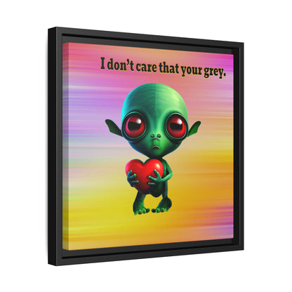 I don't care that your grey - framed canvas art (color blur)