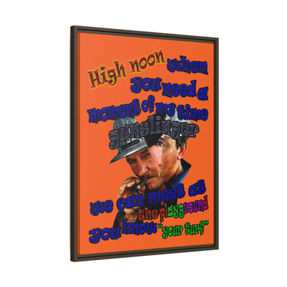 high noon - framed canvas art (orange)