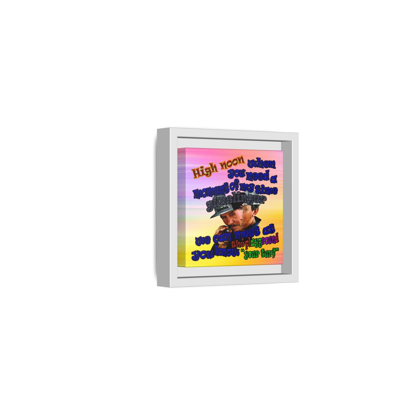 high noon - framed canvas art (color blur)
