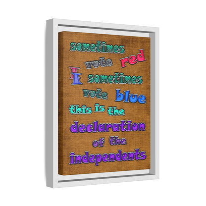 declaration of the independents - framed canvas art (brown papyrus)