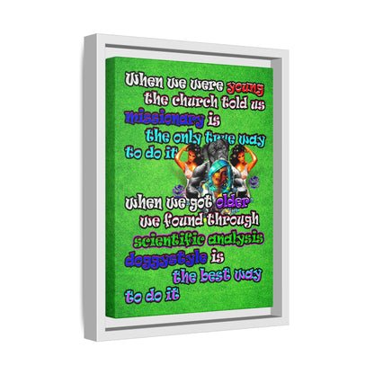 doggystyle - framed canvas art (green turf)