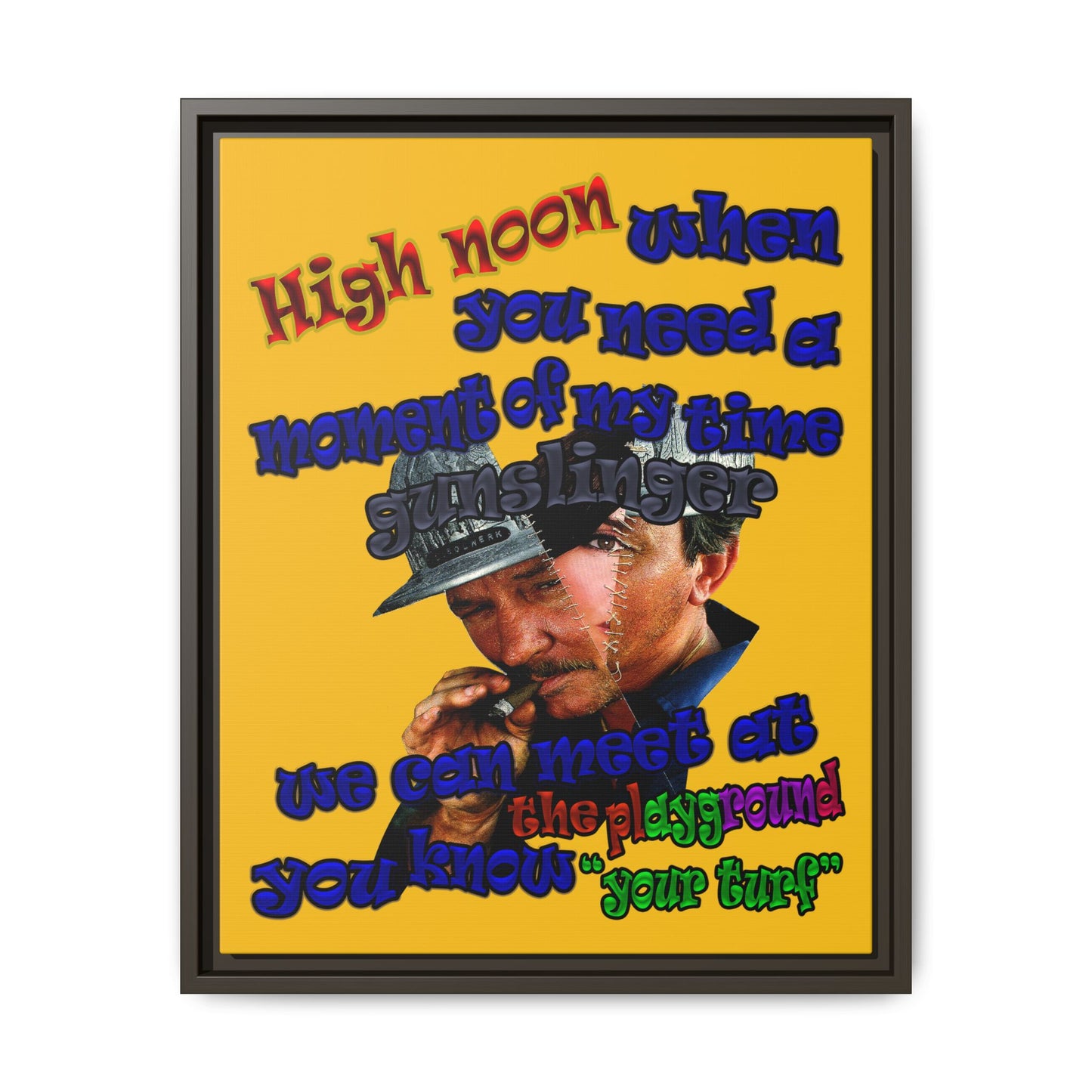 high noon - framed canvas art (yellow)