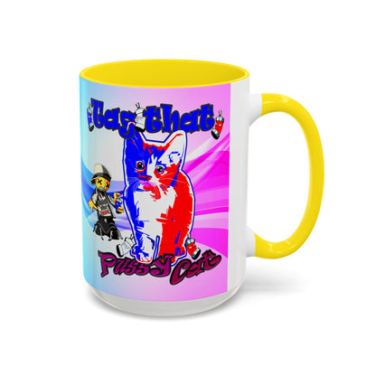 tag that - Accent Mug (light blue-pink wave)