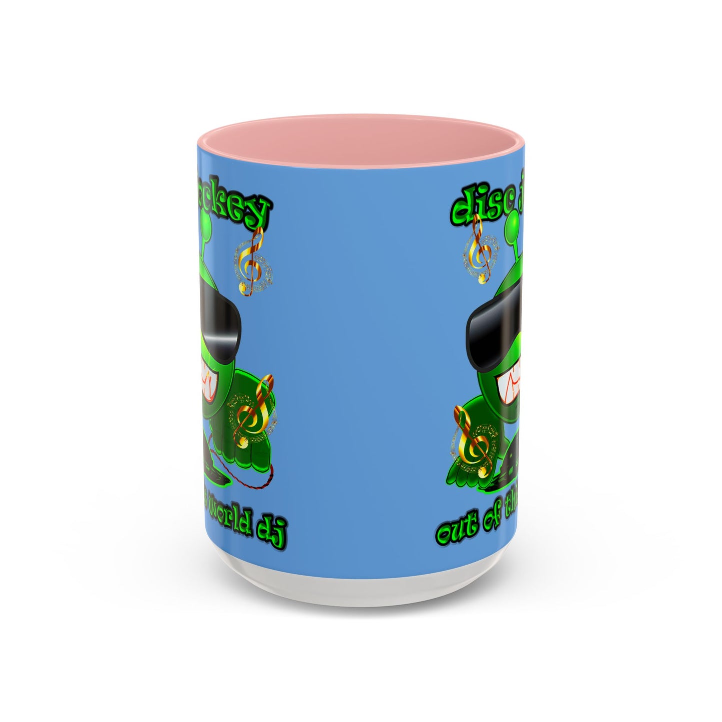 disc jockey - Accent Mug (light blue)