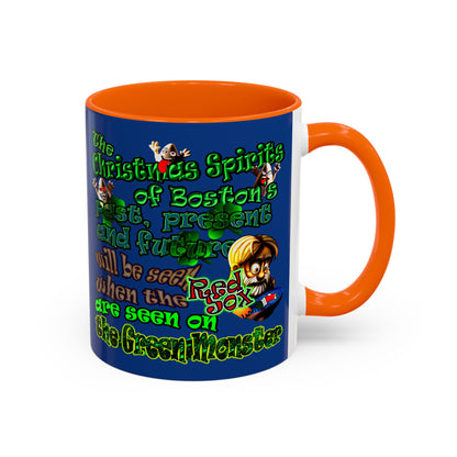 christmas spirits of boston - Accent Mug (dark blue)