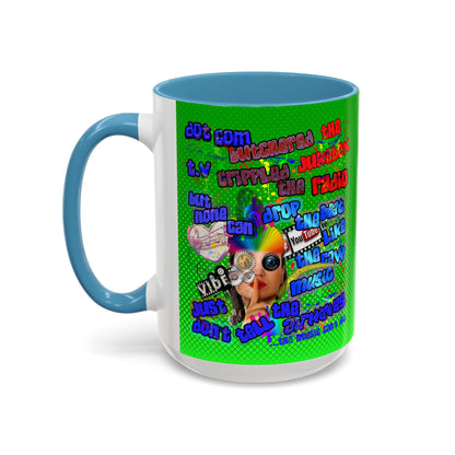 drop the beat - Accent Mug (logo green)