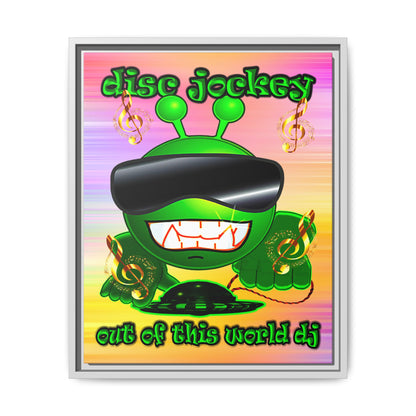disc jockey - framed canvas art (color blur)