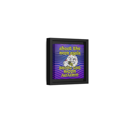 shoot the moon again - framed canvas art (purple wave)