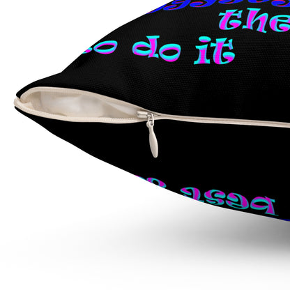 doggystyle - Spun Polyester Square Pillow - (black)