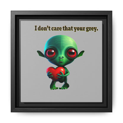 I don't care that your grey - framed canvas art (light grey)
