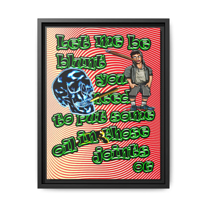 og - framed canvas art (yellow-orange wave)
