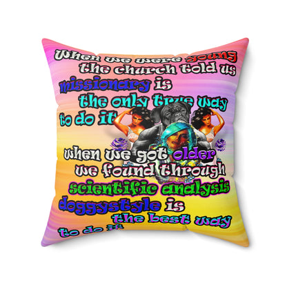 doggystyle - Faux Suede Square Pillow - (color blur)